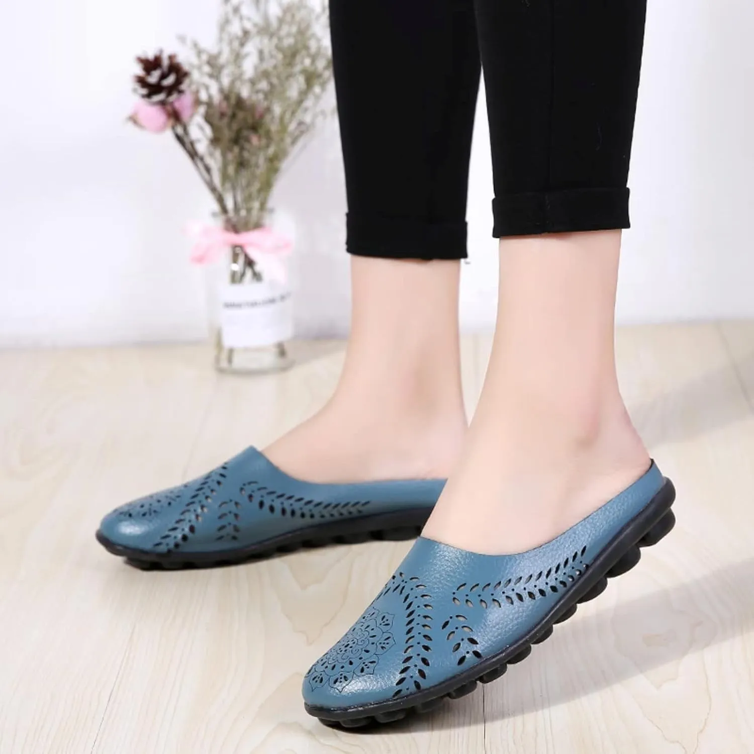 2024 Women's Hollowed Out Casual Fashion Flat Mules