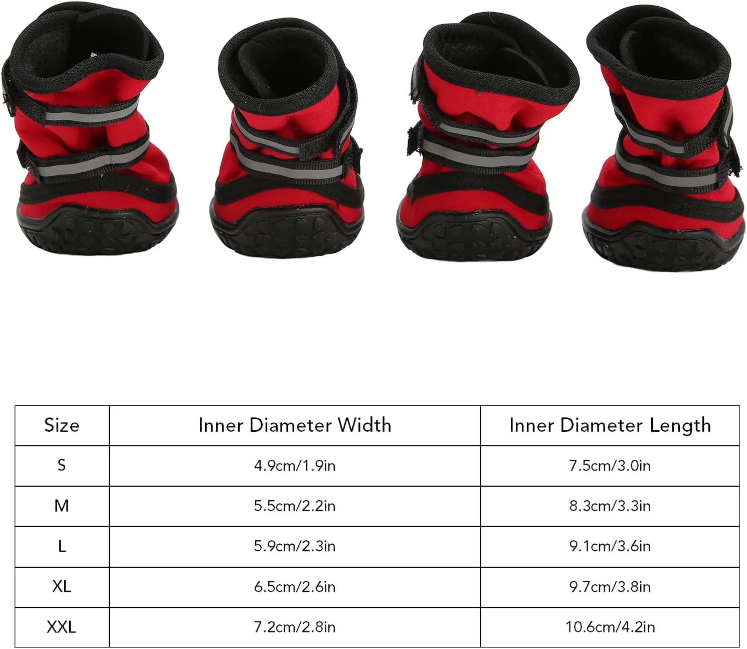 4Pcs Dog Hiking Shoes, Composite Texture Rubber Anti Slip Boot Sole Dog Hiking Shoes Soft Interior Dogs Boots for Dogs Walk Outdoors (L)