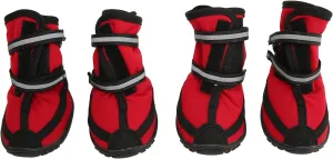 4Pcs Dog Hiking Shoes, Composite Texture Rubber Anti Slip Boot Sole Dog Hiking Shoes Soft Interior Dogs Boots for Dogs Walk Outdoors (L)
