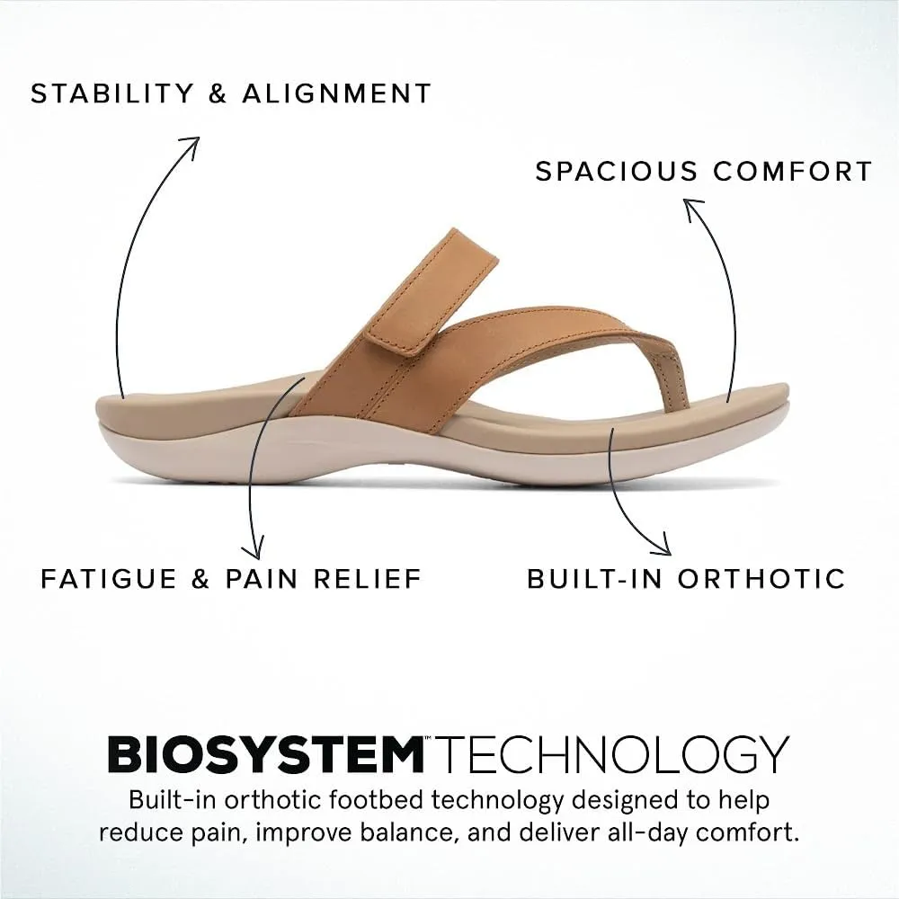 ABEO Oasis Thong Sandals For Women | Arch Support Sandals | Built-In Orthotic Insole | Plantar Fasciitis Pain Relief
