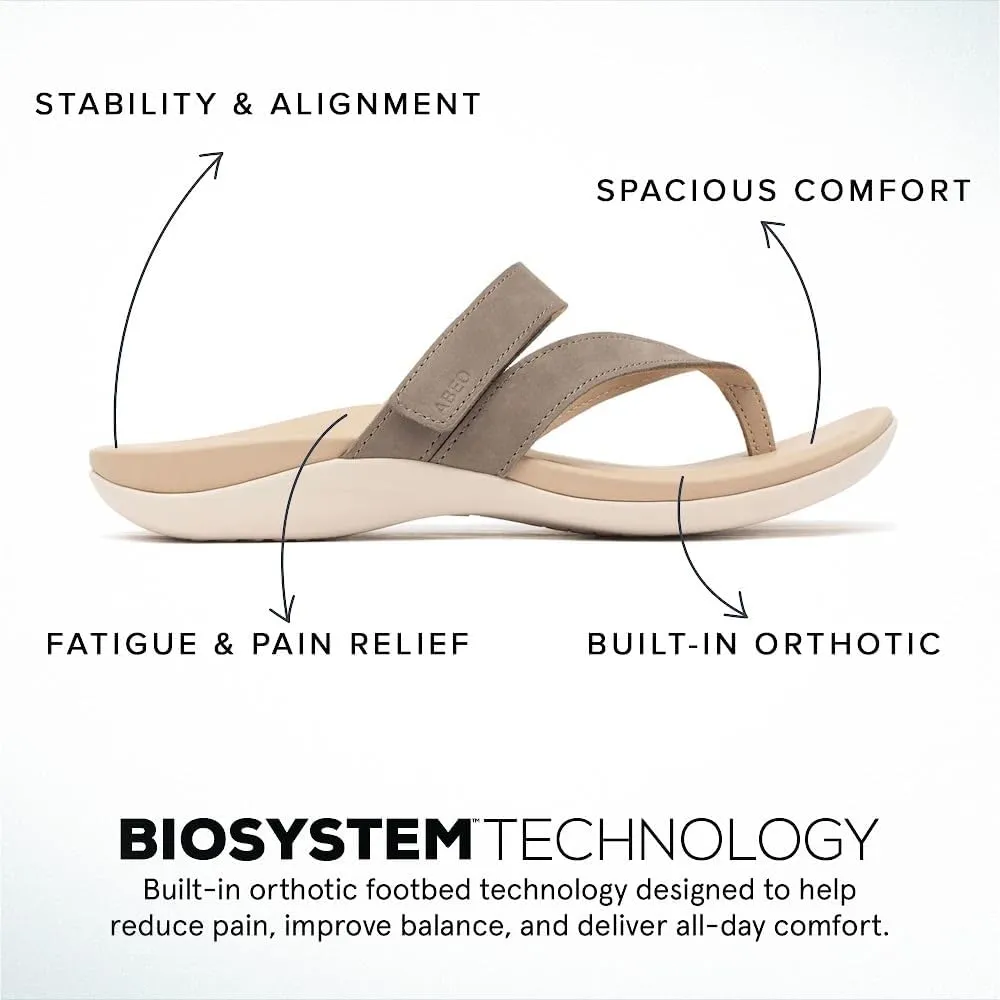 ABEO Oasis Thong Sandals For Women | Arch Support Sandals | Built-In Orthotic Insole | Plantar Fasciitis Pain Relief