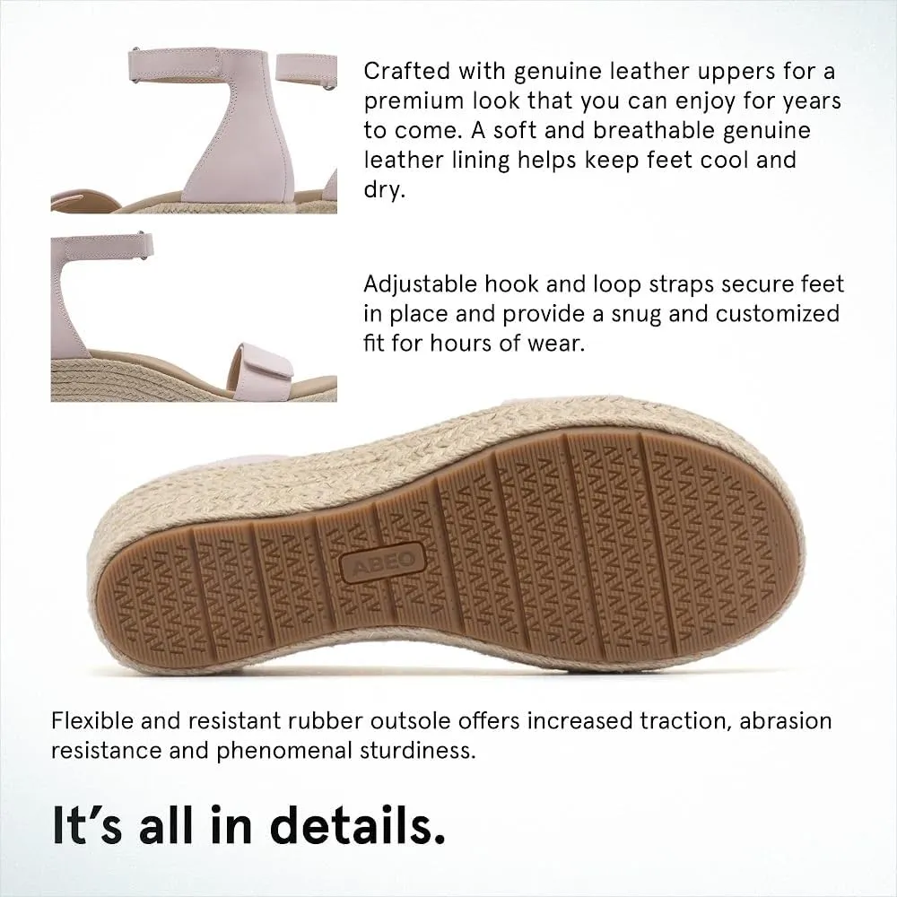 ABEO Riviera Ankle Sandals For Women | Arch Support Sandals Women's | Wedge Sandals For Women | Built-In Orthotic Insole