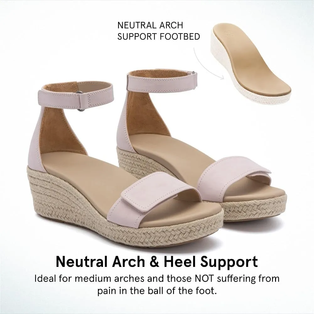 ABEO Riviera Ankle Sandals For Women | Arch Support Sandals Women's | Wedge Sandals For Women | Built-In Orthotic Insole