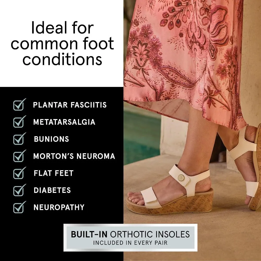 ABEO Riviera Strap Sandals For Women | Arch Support Sandals Women's | Ball of Foot Pain Relief | Built-In Metatarsal Pads Women | Ball Of Foot Cushions for Women