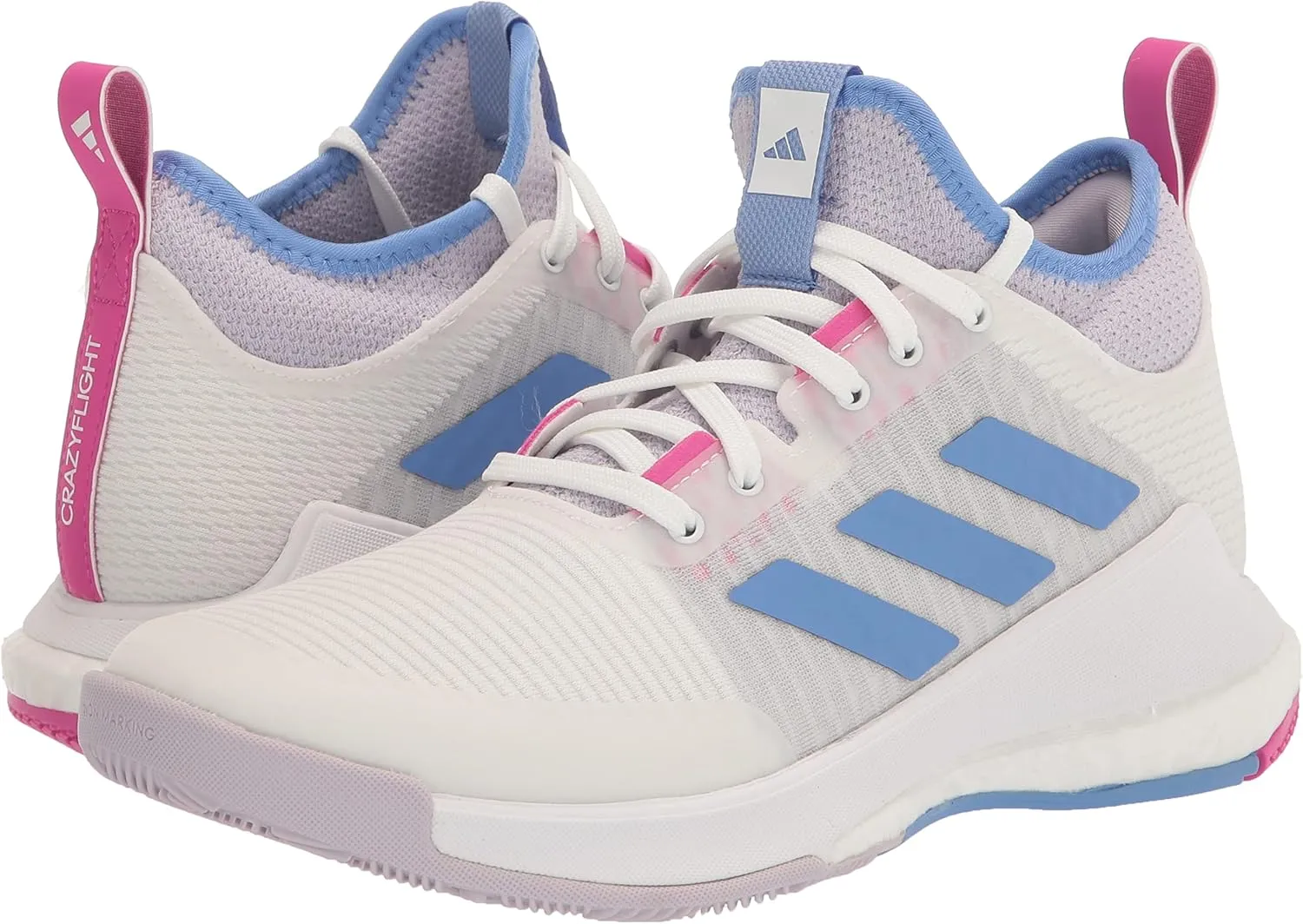 adidas Womens Crazyflight Volleyball Volleyball Sneakers Shoes - White