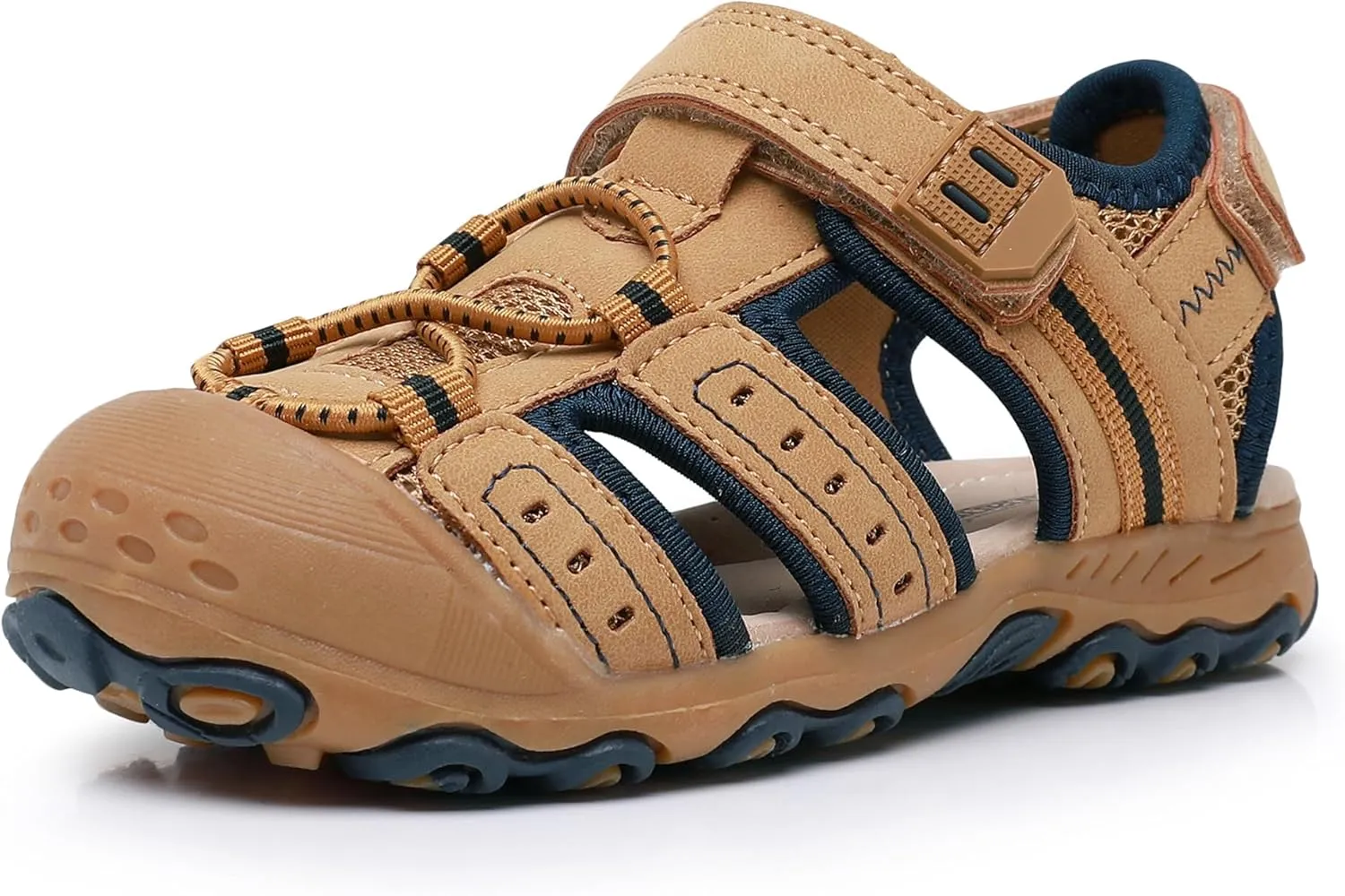 Ahannie Boys Girls Outdoor Sport Sandals,Kids Closed Toe Beach Sandals, Toddler Summer Shoes