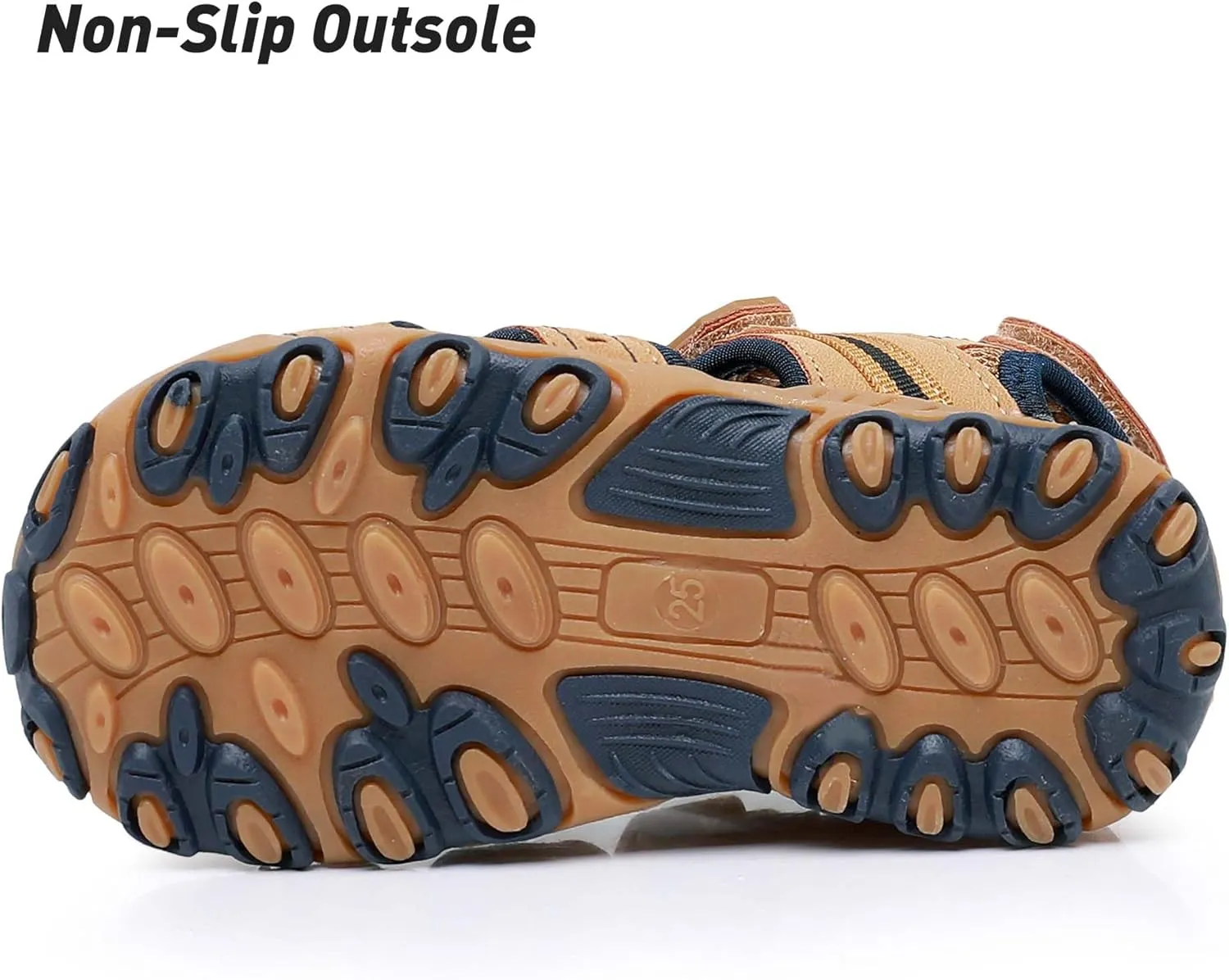 Ahannie Boys Girls Outdoor Sport Sandals,Kids Closed Toe Beach Sandals, Toddler Summer Shoes