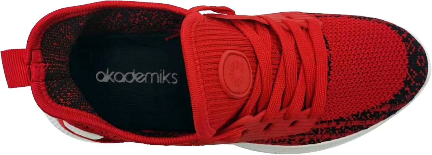 AKADEMIKS Men's Fit Knit Jogger Sneakers, Breathable Running Shoes for Athletic and Casual Wear