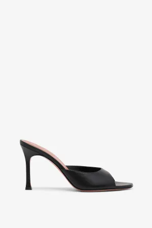 Alexa 90 black leather mules
