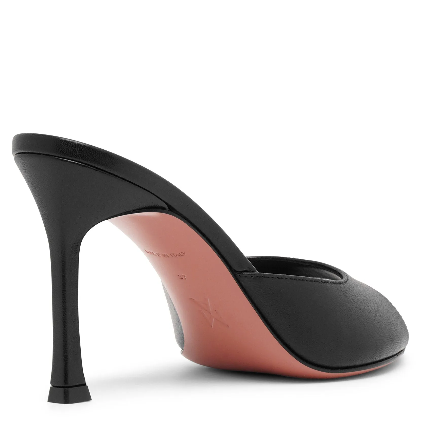Alexa 90 black leather mules