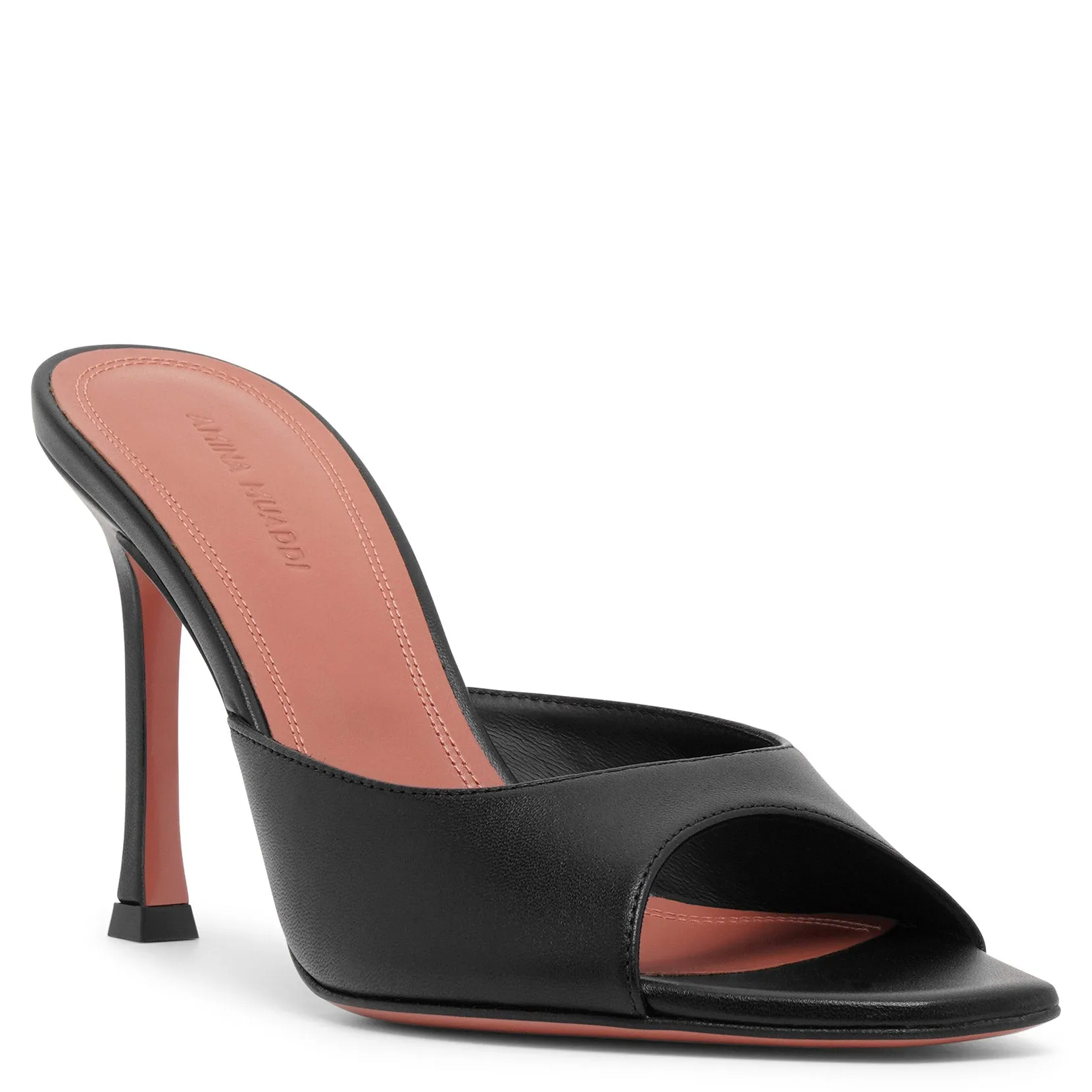 Alexa 90 black leather mules