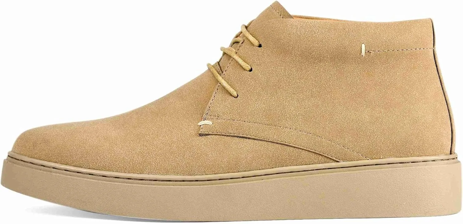 Amali Casual Chukka Boots for Men, High-Top, Lace Up Suede Men's Shoes, Desert Boots with Crepe Rubber Sole