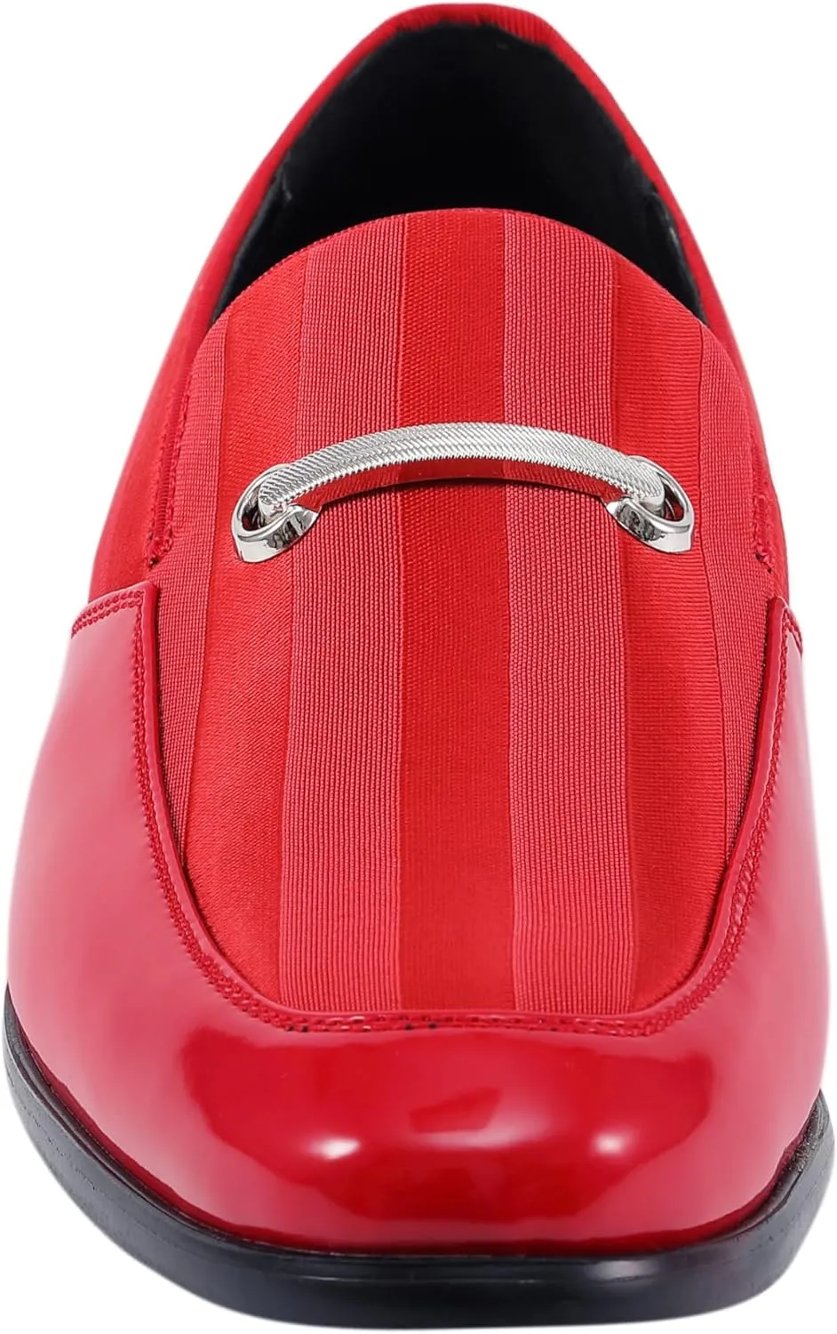 Amali Fay Velvet Men’s Slip-On Shoes with Gold Chain Ornament Dress Shoes for Men Velvet Formal Loafers for Men The Original Smoking Men Tuxedo Dress Shoes