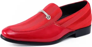 Amali Fay Velvet Men’s Slip-On Shoes with Gold Chain Ornament Dress Shoes for Men Velvet Formal Loafers for Men The Original Smoking Men Tuxedo Dress Shoes