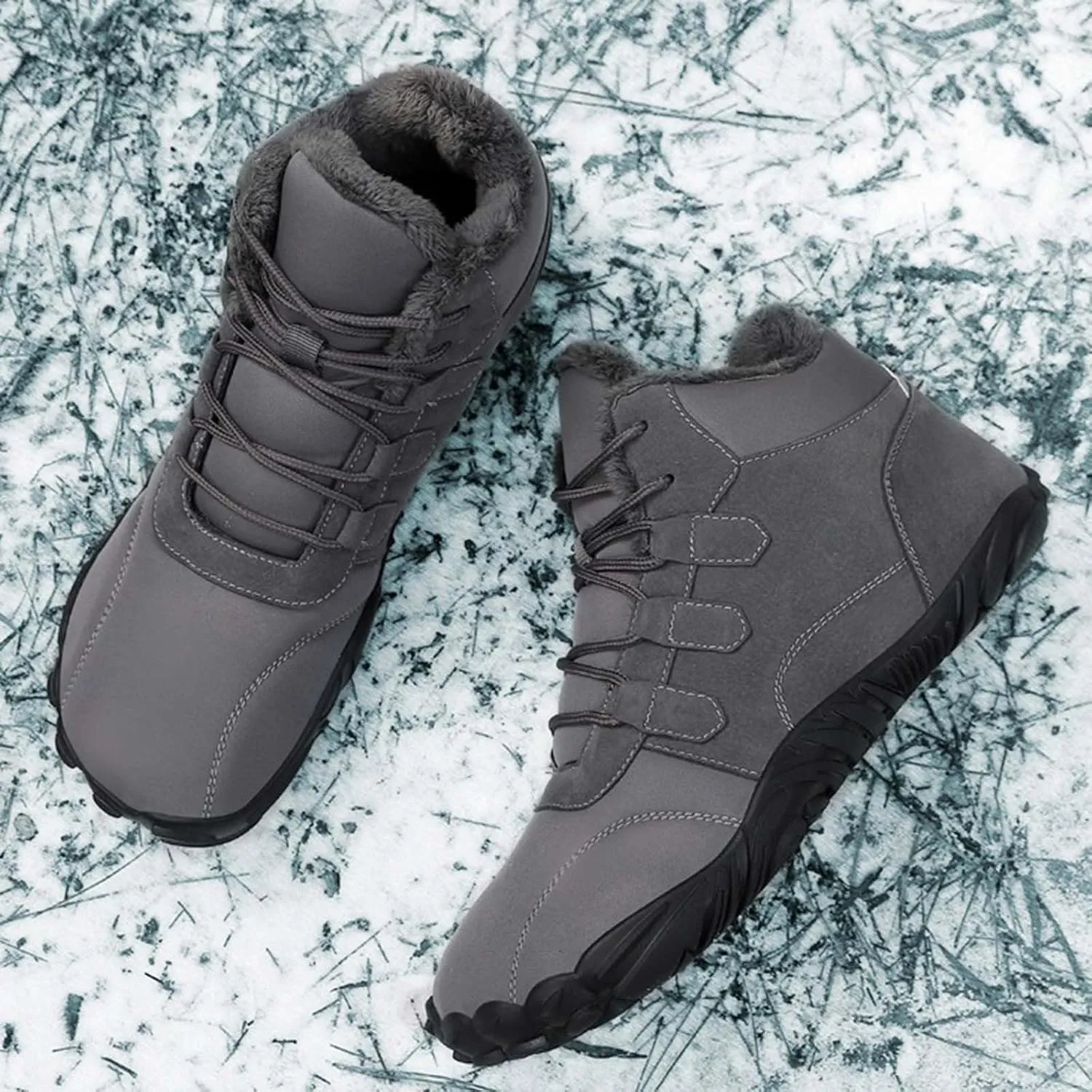 AMDBEL Snow Boots for Women Winter Ladies Booties Ankle Boots Shoes Cotton Warm Boots Winter Boots Walking Outdoor Shoes