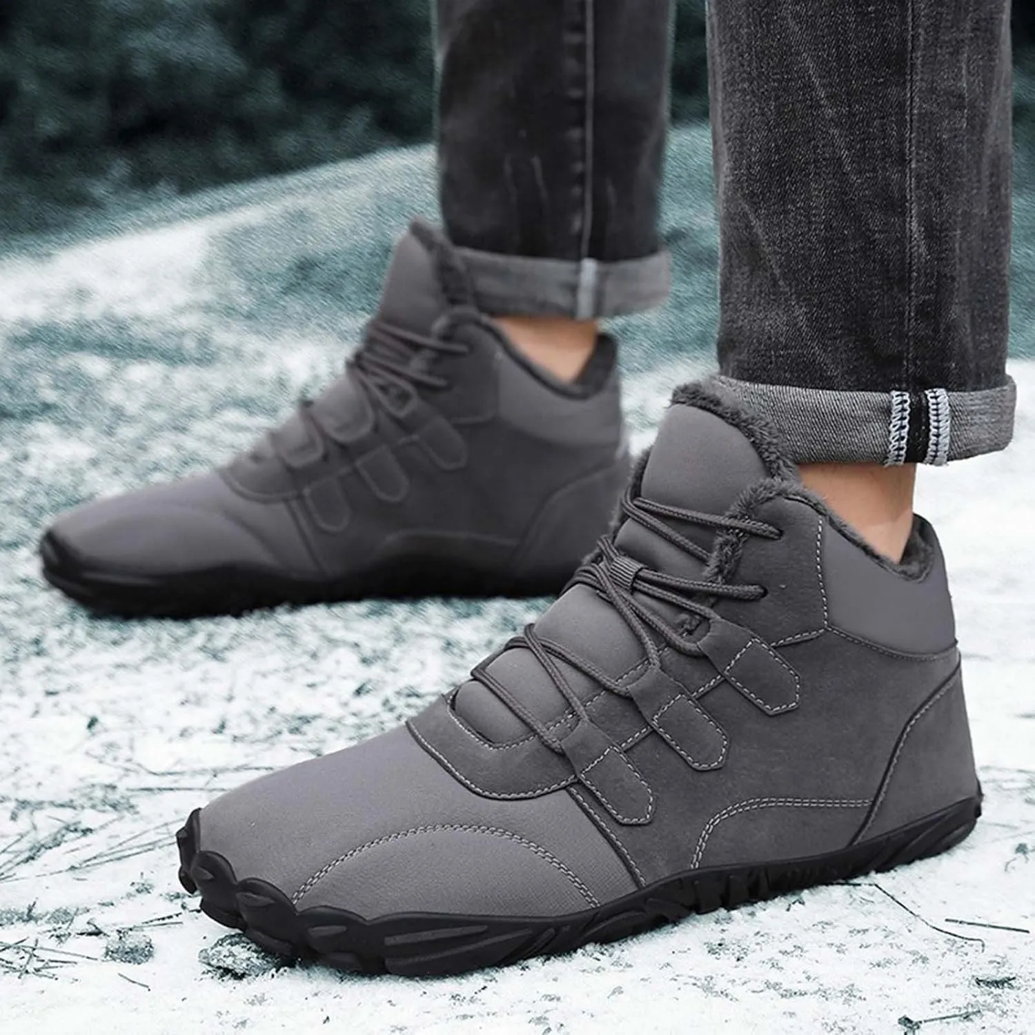 AMDBEL Snow Boots for Women Winter Ladies Booties Ankle Boots Shoes Cotton Warm Boots Winter Boots Walking Outdoor Shoes