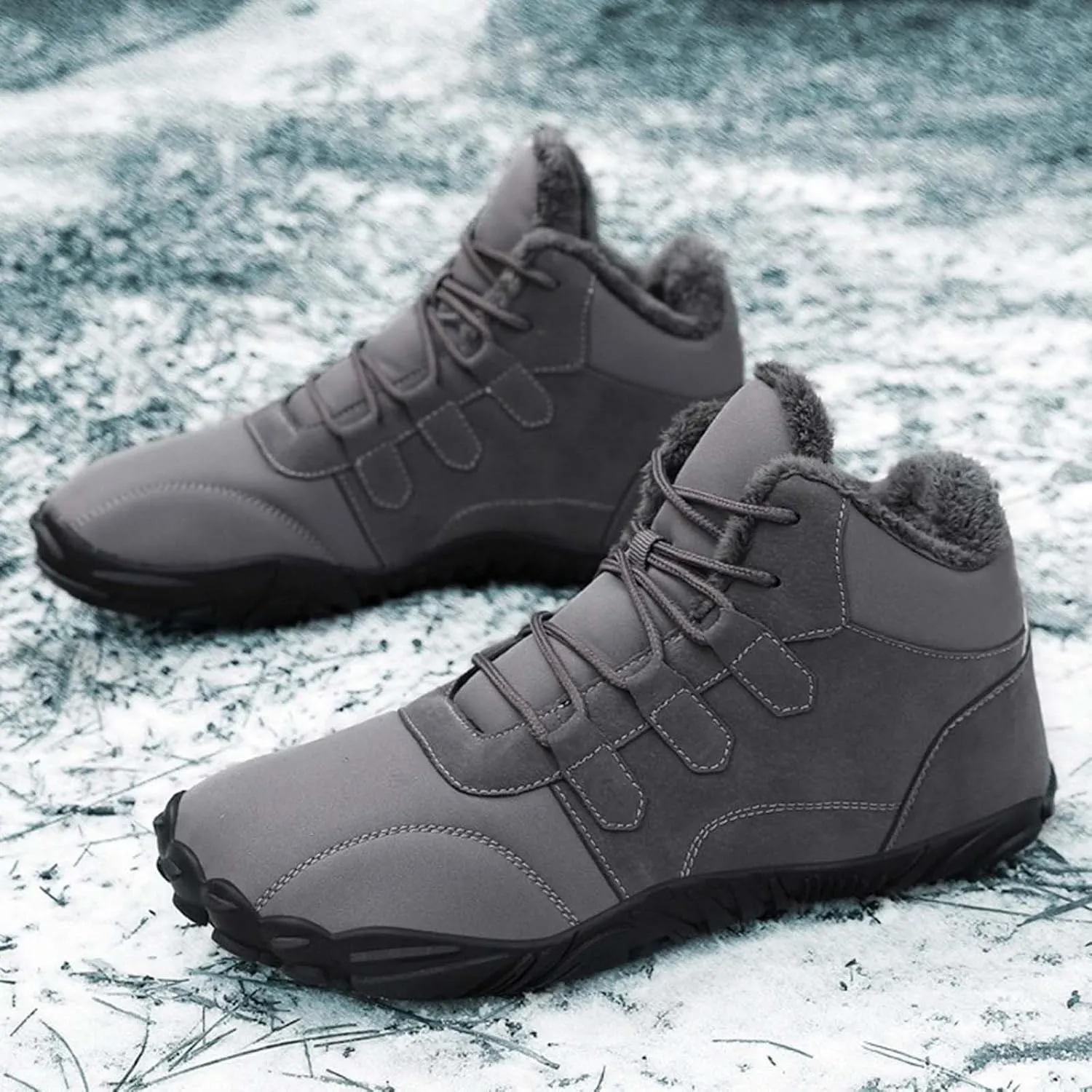 AMDBEL Snow Boots for Women Winter Ladies Booties Ankle Boots Shoes Cotton Warm Boots Winter Boots Walking Outdoor Shoes