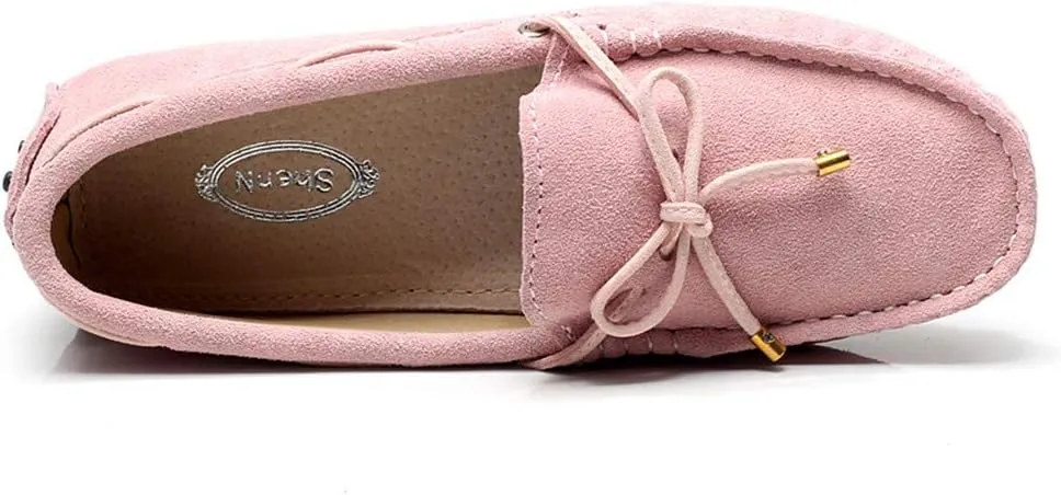 ANUFER Women's Classic Suede Penny Loafers Comfort Handmade Slipper Moccasins