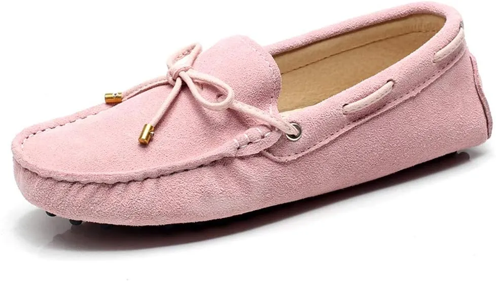 ANUFER Women's Classic Suede Penny Loafers Comfort Handmade Slipper Moccasins