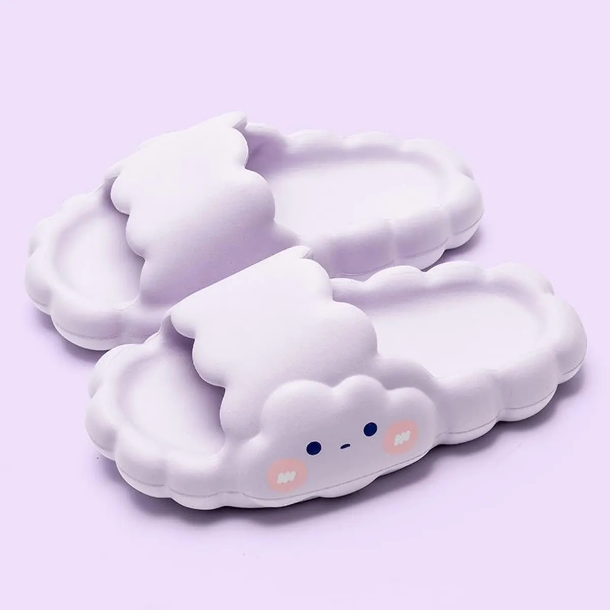 Aoakva Kawaii Cloud Design Slippers Kawaii Clogs Mules for Girls Women Summer Shower Slippers Non-Slip Beach Shoes EVA Soft Durable