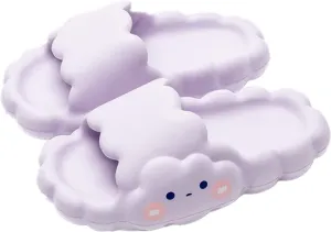 Aoakva Kawaii Cloud Design Slippers Kawaii Clogs Mules for Girls Women Summer Shower Slippers Non-Slip Beach Shoes EVA Soft Durable