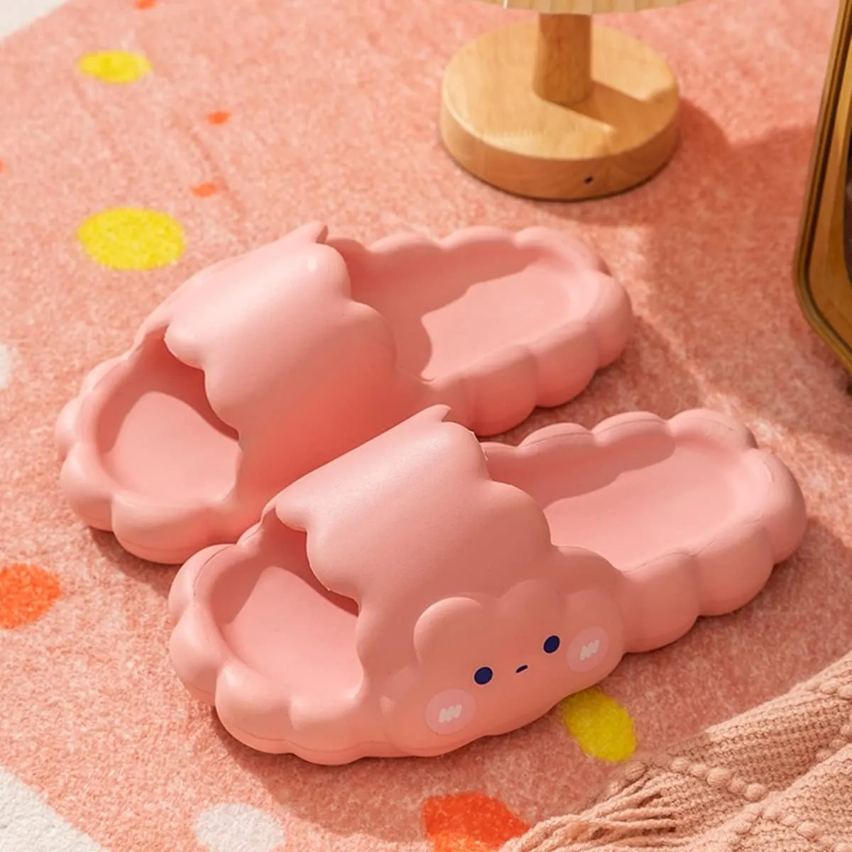 Aoakva Kawaii Cloud Design Slippers Kawaii Clogs Mules for Girls Women Summer Shower Slippers Non-Slip Beach Shoes EVA Soft Durable