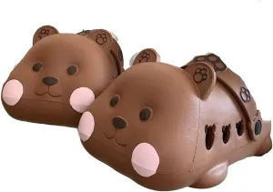 Aoakva Kawaii Slippers Kawaii Clogs Mules for Girls Women Cute Bear Summer Shower Slippers Non-Slip Beach Shoes EVA Soft Durable