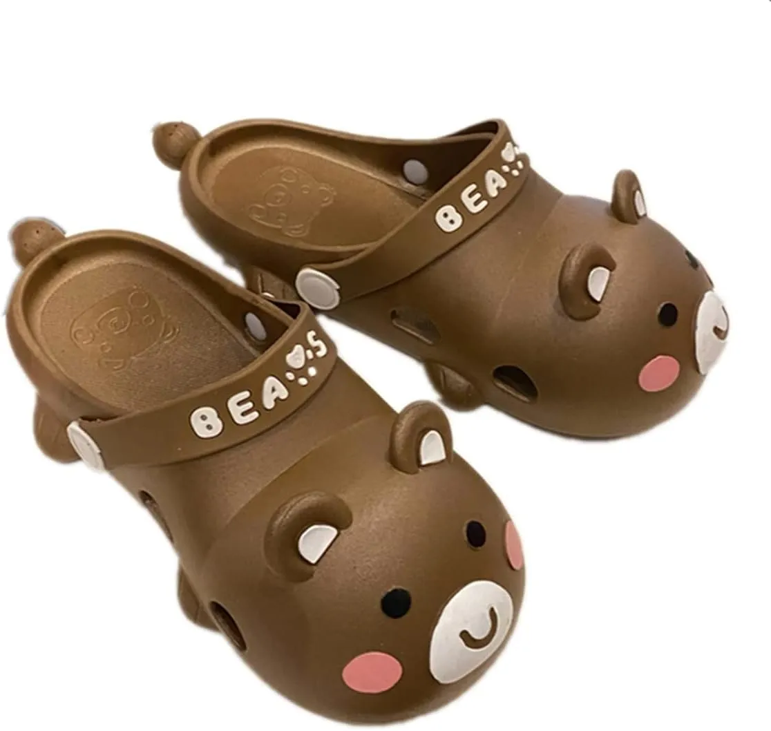 Aoakva Kawaii Slippers Kawaii Clogs Mules for Girls Women Cute Bear Summer Shower Slippers Non-Slip Beach Shoes PVC Soft Durable