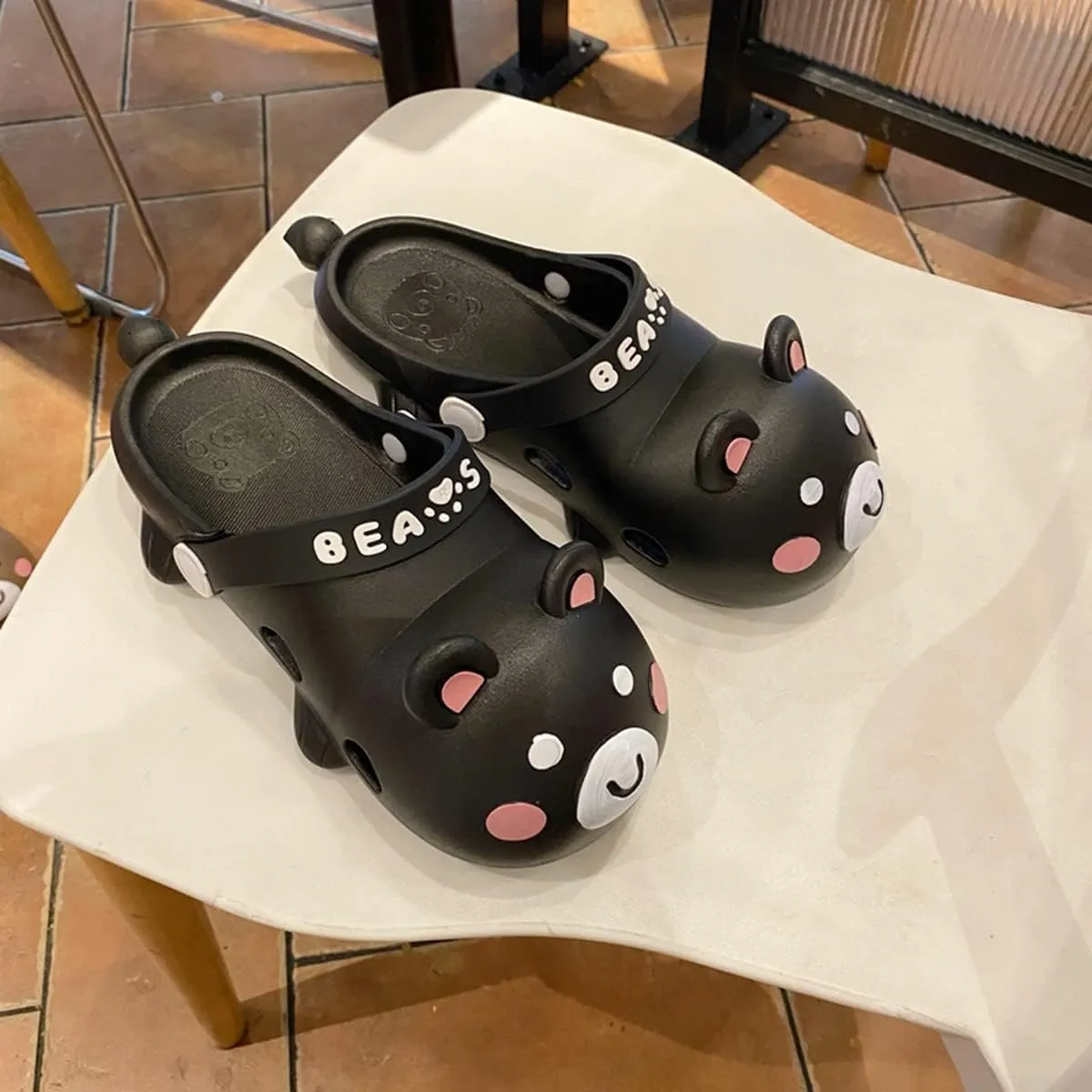 Aoakva Kawaii Slippers Kawaii Clogs Mules for Girls Women Cute Bunny Summer Shower Slippers Non-Slip Beach Shoes PVC Soft Durable