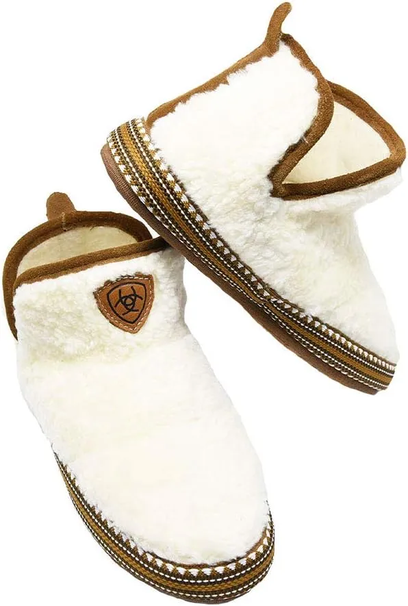 ARIAT Women's Warm Soft Acrylic/Wool Blend Upper Indoor/Outdoor Rubber Bottom Bootie Slippers
