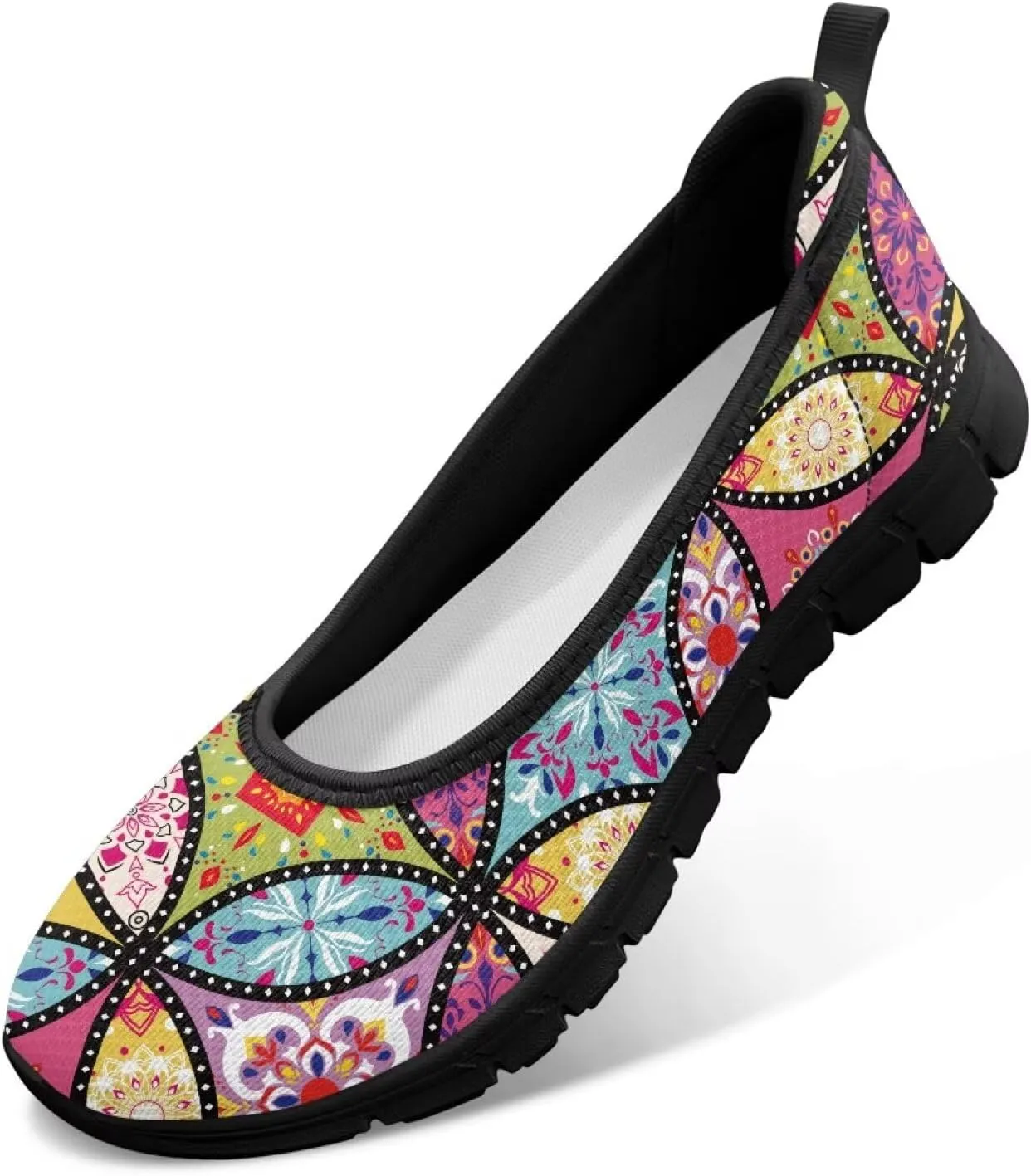Art Travel Shoes for Women Slip On Casual Cozy Loafers Lightweight Comfort Fashion Sneaker for Women Holiday Shoes Print Series US Size 6-11