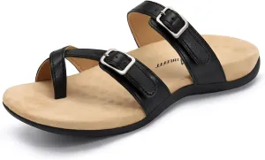 Athlefit Orthopedic Sandals for Women with Arch Support Adjustable Comfort Walking Orthotic Flip Flops
