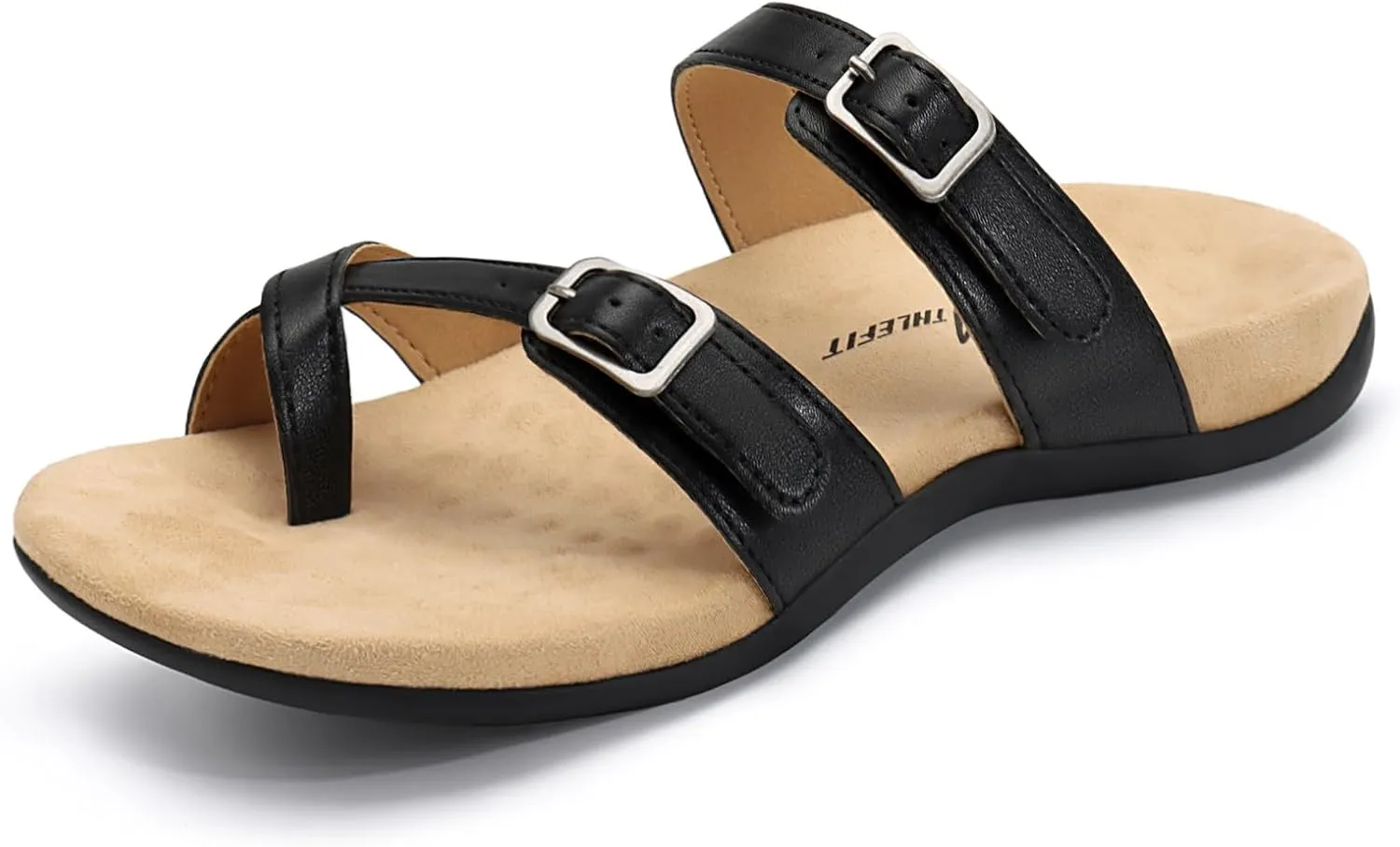 Athlefit Orthopedic Sandals for Women with Arch Support Adjustable Comfort Walking Orthotic Flip Flops