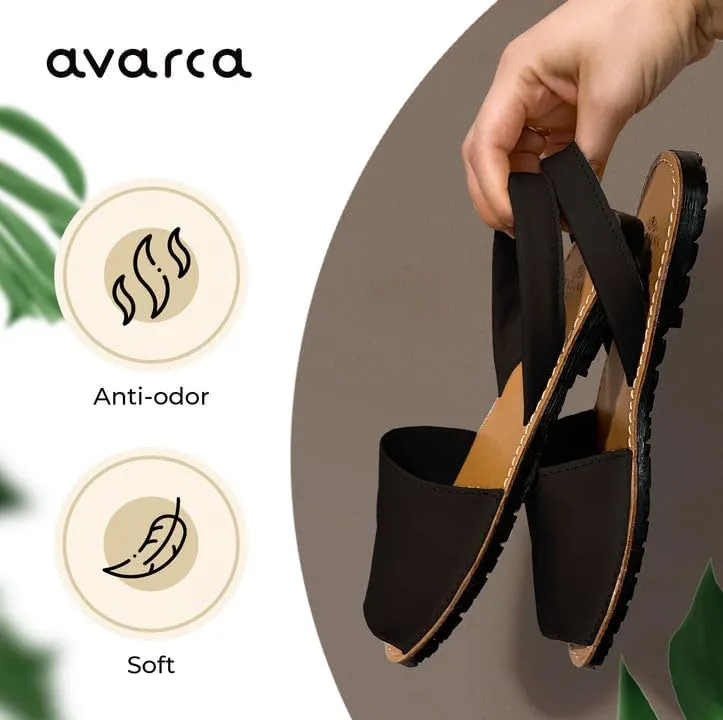 Avarca® Sandals for Men, Handmade Leather, Walking - Exclusively Made in Spain - Light weight, Casual, Minimalist, Outdoor, New Comfort Mens Slide Sandals, 100% Spanish Natural Genuine Leather,