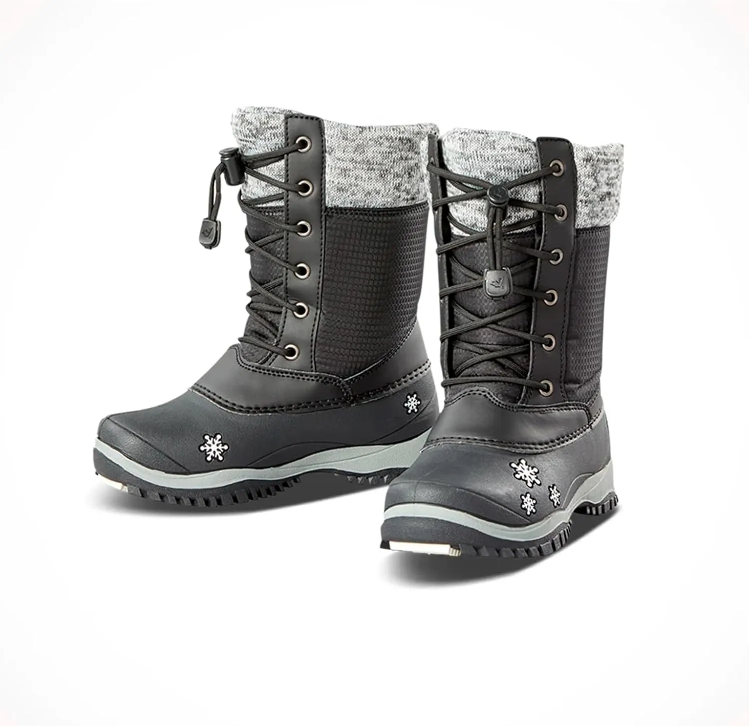Baffin Unisex Kids' Junior AVERY Waterproof Insulated Comfort-Fit Multi-Layer Mid-Calf Lace-Up Snow Boots, Arctic Rubber Base