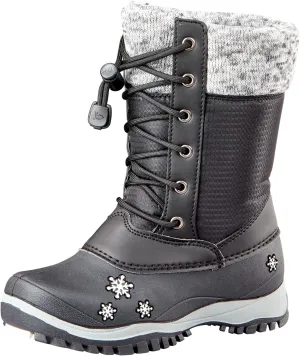 Baffin Unisex Kids' Junior AVERY Waterproof Insulated Comfort-Fit Multi-Layer Mid-Calf Lace-Up Snow Boots, Arctic Rubber Base