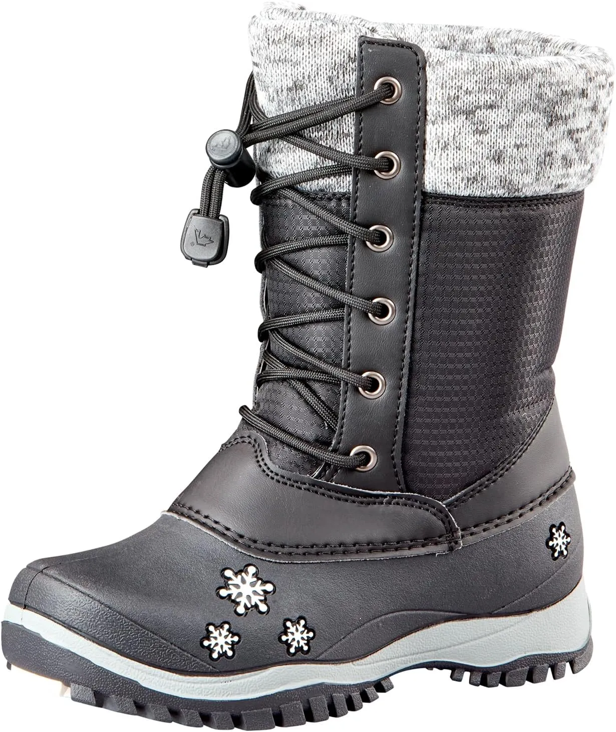 Baffin Unisex Kids' Junior AVERY Waterproof Insulated Comfort-Fit Multi-Layer Mid-Calf Lace-Up Snow Boots, Arctic Rubber Base
