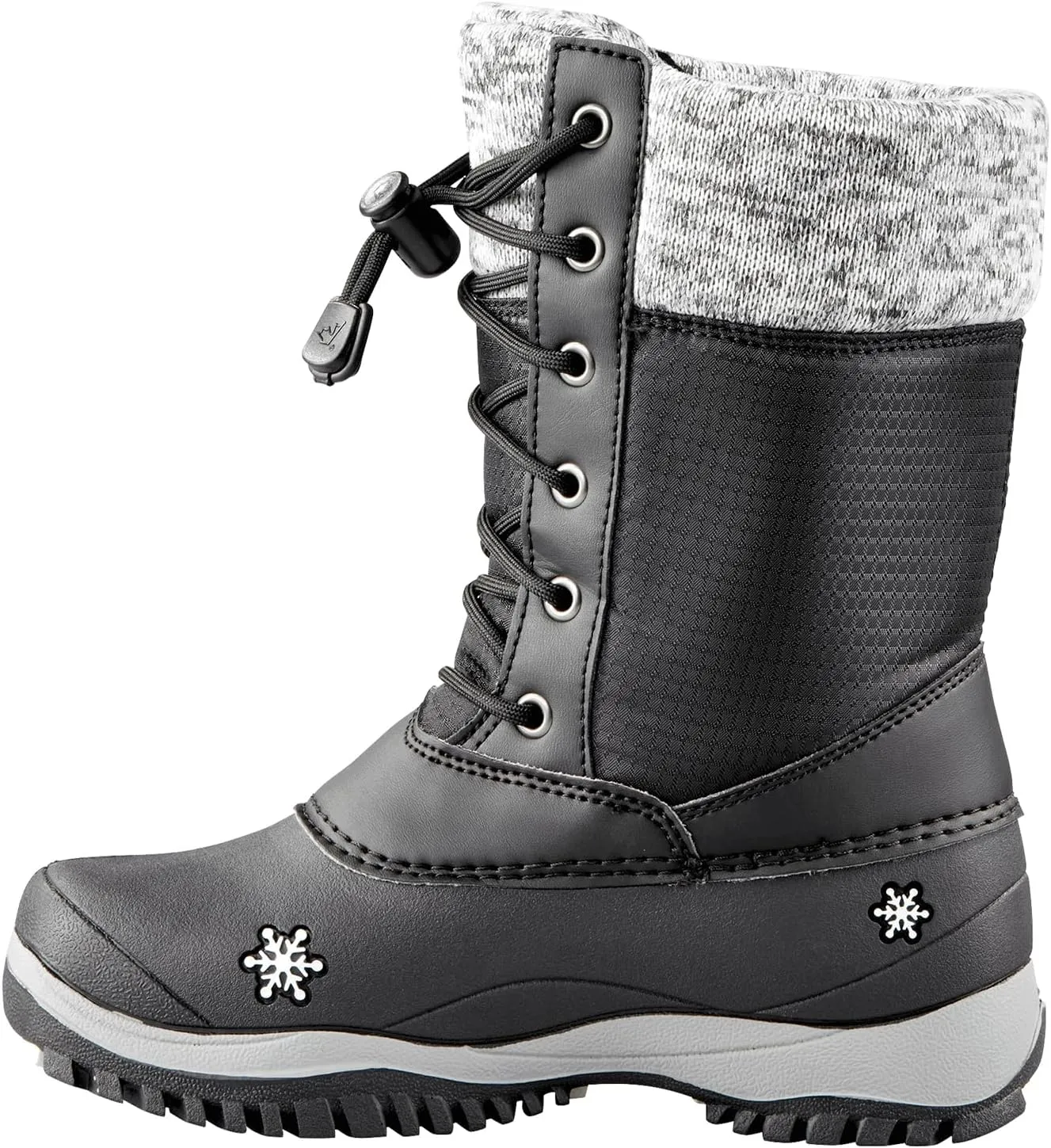 Baffin Unisex Kids' Junior AVERY Waterproof Insulated Comfort-Fit Multi-Layer Mid-Calf Lace-Up Snow Boots, Arctic Rubber Base