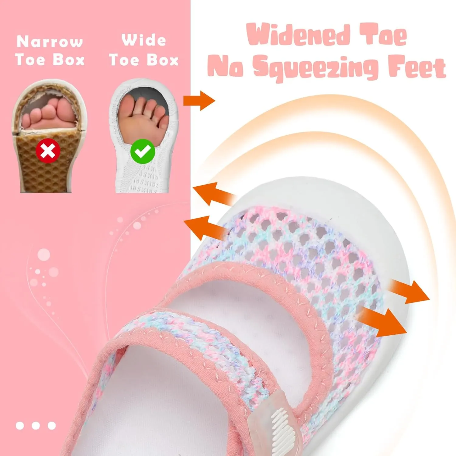 BARERUN Toddler Water Shoes Barefoot Water Shoes for Kids Baby Wide Aqua Socks with Arch Support Quick-Dry Breathable Boys Girls Sandals Walking Shoes for Beach Swim Pool Shoes