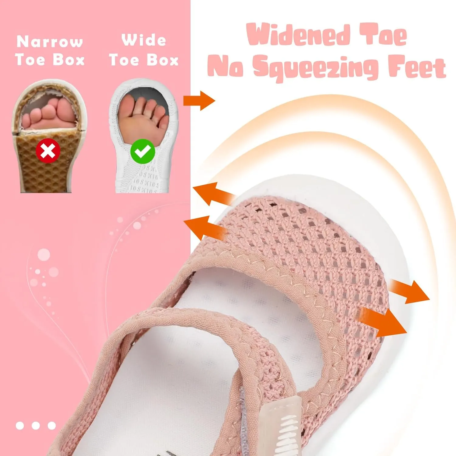 BARERUN Toddler Water Shoes Barefoot Water Shoes for Kids Baby Wide Aqua Socks with Arch Support Quick-Dry Breathable Boys Girls Sandals Walking Shoes for Beach Swim Pool Shoes