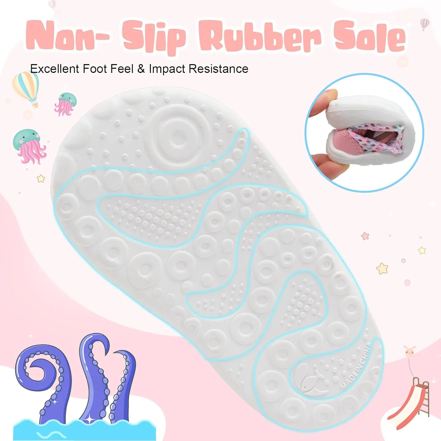 BARERUN Toddler Water Shoes Barefoot Water Shoes for Kids Baby Wide Aqua Socks with Arch Support Quick-Dry Breathable Boys Girls Sandals Walking Shoes for Beach Swim Pool Shoes