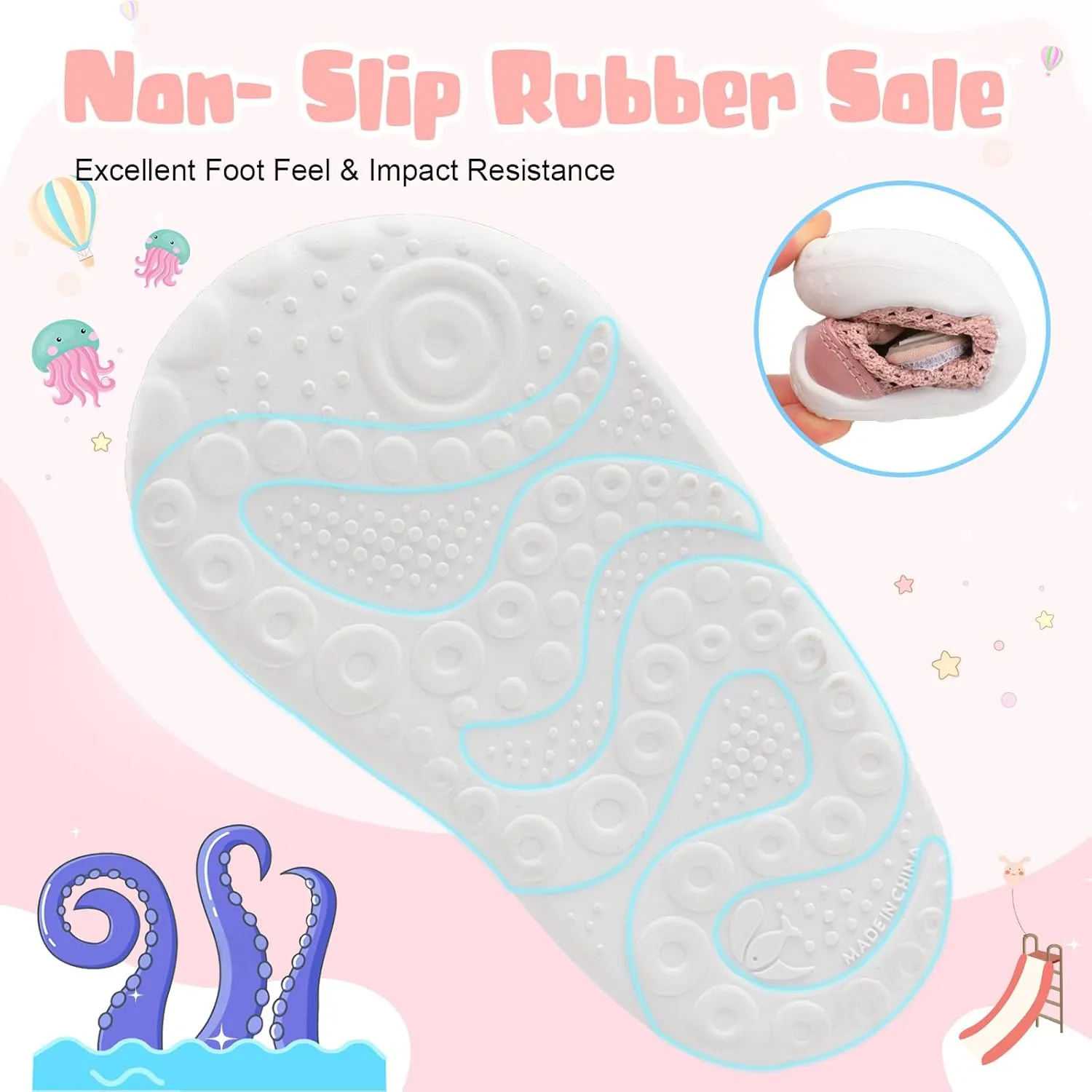BARERUN Toddler Water Shoes Barefoot Water Shoes for Kids Baby Wide Aqua Socks with Arch Support Quick-Dry Breathable Boys Girls Sandals Walking Shoes for Beach Swim Pool Shoes