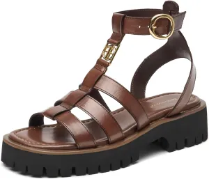 BEAU TODAY Women's Platform Fisherman Sandals, Chunky Gladiator Sandals for Women, Casual Open Toe Lightweight leather Sandals, Fashion Comfortable Dressy Sandals with Ankle Buckle