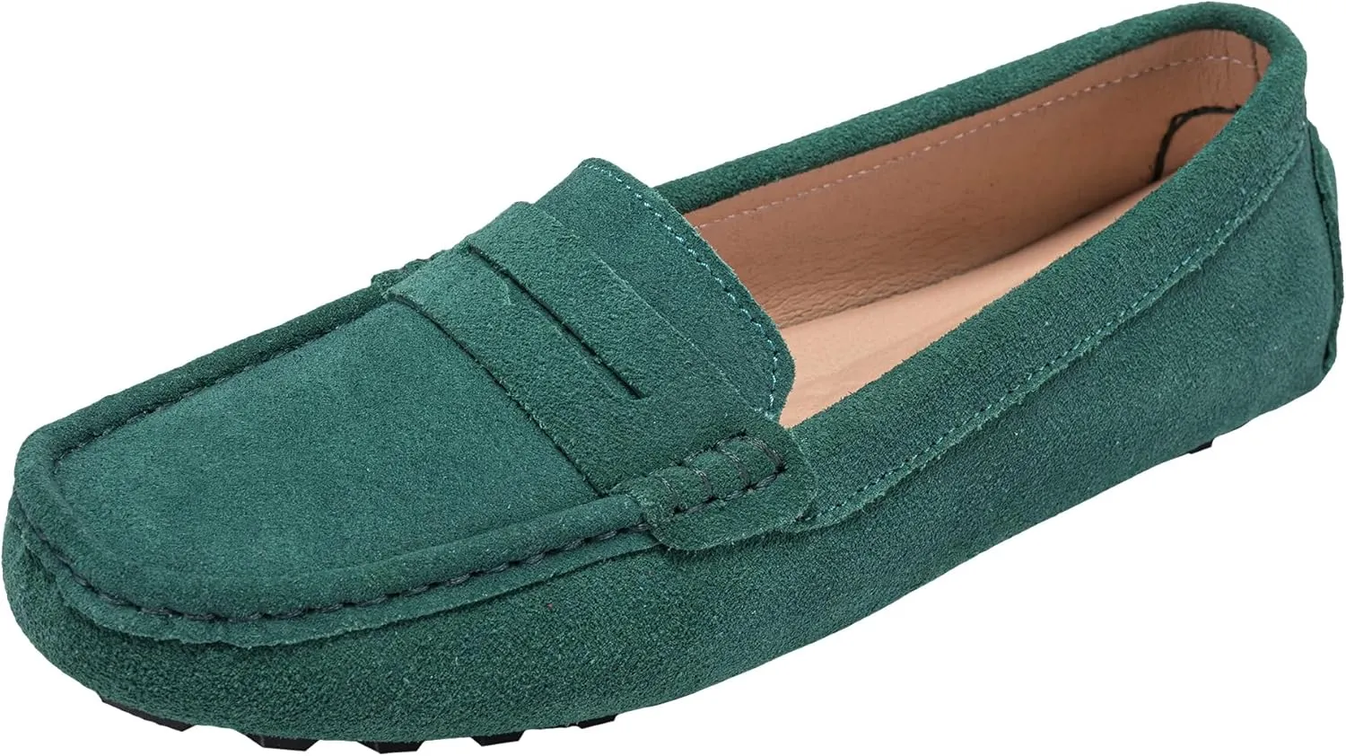 BEAUSEEN Women's Genuine Leather Penny Loafers Classic Driving Moccasins Casual Slip On Comfort Women Loafer Shoes