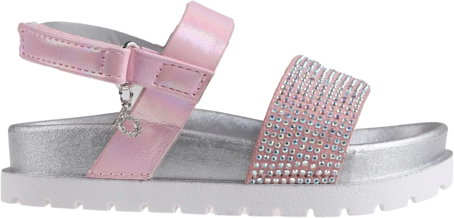 bebe Girls' Sandals - Cute and Sparkly Toddler Girls' Summer Shoes, Perfect Beach Sandals for Toddlers