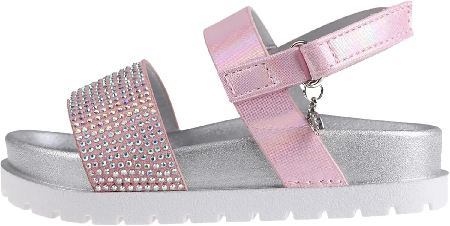 bebe Girls' Sandals - Cute and Sparkly Toddler Girls' Summer Shoes, Perfect Beach Sandals for Toddlers