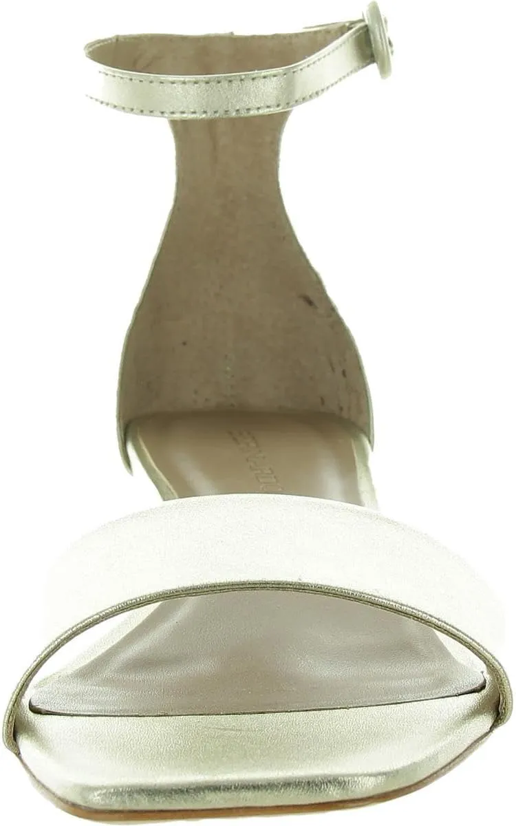 Bernardo® Jalena Heeled Sandals for Women – Leather and Man-Made Construction – Single Prong Buckle
