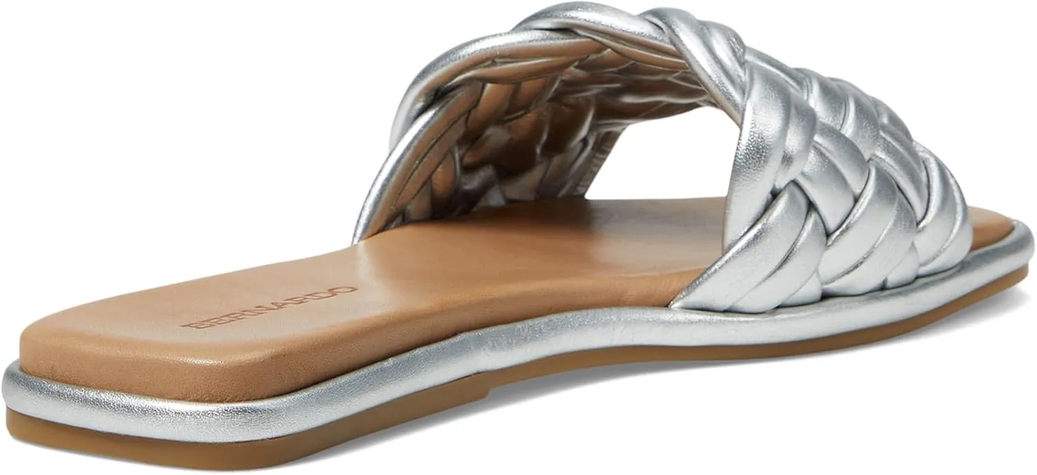 Bernardo Women's Troy Flat Sandals, Comfortable Chic Leather Slip-On