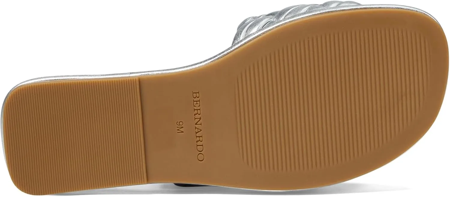 Bernardo Women's Troy Flat Sandals, Comfortable Chic Leather Slip-On