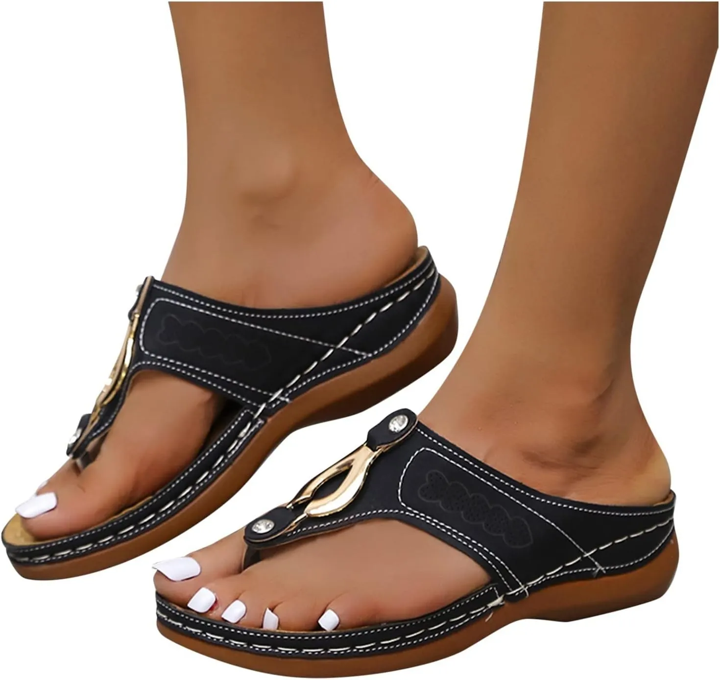 Best Arch Support Flip Flops Glitter Summer Sandals for Women 2024 Black Comfortable Wedding Shoes for Women Black Cute Sandals Orthopedic Sandals Plantar Fasciitis Women Womens Chunky Heels